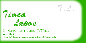 timea lapos business card